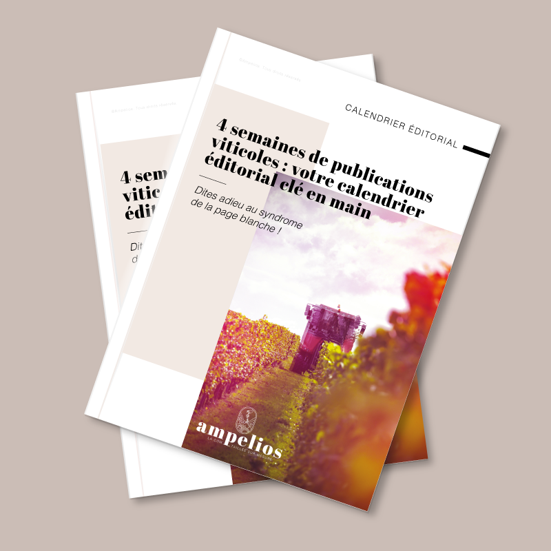 Guide Ampelios pour aider les domaines viticoles et maisons de champagne à planifier leurs publications, renforcer leur visibilité et développer leur notoriété