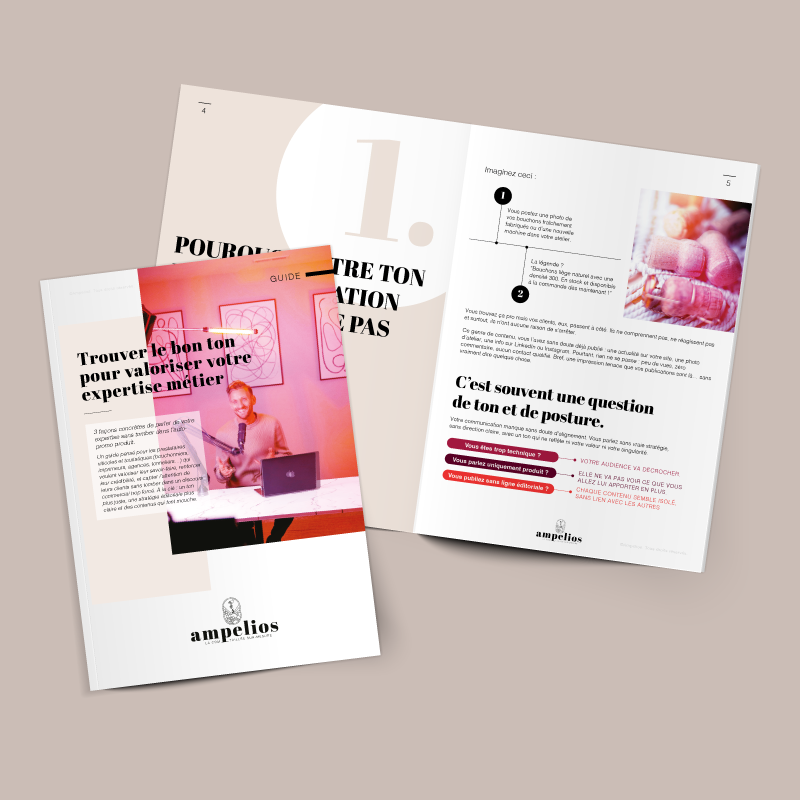 Guide Ampelios pour aider les prestataires du vin, du champagne et du tourisme à valoriser leur expertise métier avec le bon ton